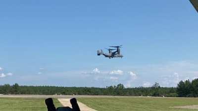 V-22 with a touch and go at my airport.