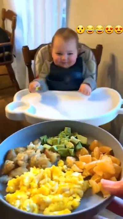 Here comes your favorite dish, Timmy!