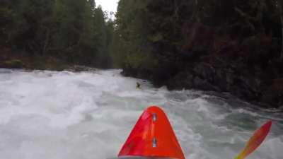 Party in the cascades! Hold this while I go send it off a waterfall or two