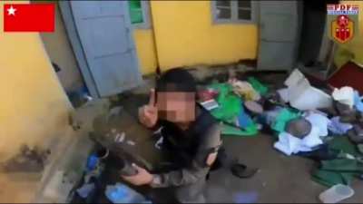 [Myanmar/Burma] KNU and PDF rebels attack the junta's Battalion 590 base in Mone, Bago Region and rescue a baby (December 2, 2023; music from sources)