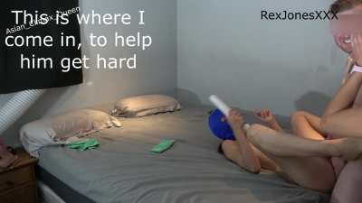 One of my favorite parts of hotwifing is posting all the blooper reels where bulls fail. Here’s a clip where Rex busted in a minute from a BJ and struggled to get hard, resulting in hilariously awkward footage. Better luck next time, RexJonesXXX !