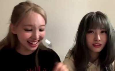 Laughing Nayeon & confused Momo