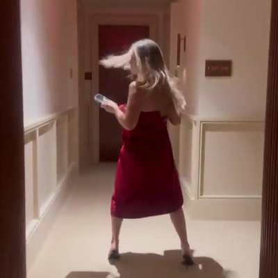 Madelyn Cline - Running away in red dress - IG January 2026