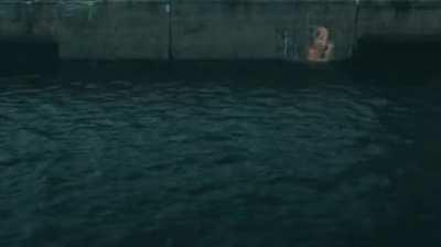 Hula (Sean Yoro) painting in Saint John, New Brunswick along the Bay of Fundy using 28ft tide changes