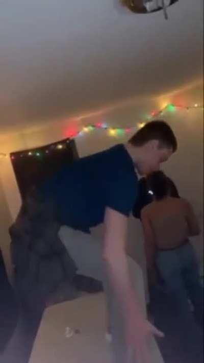 Dude shouldn't do this while under the influence