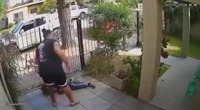 Tried to steal a bike, got away with an a×× whoopin.