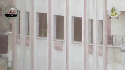 FSA sniper engages a regime soldier - Al-Masharqa Neighborhood, Aleppo - 4/12/2015