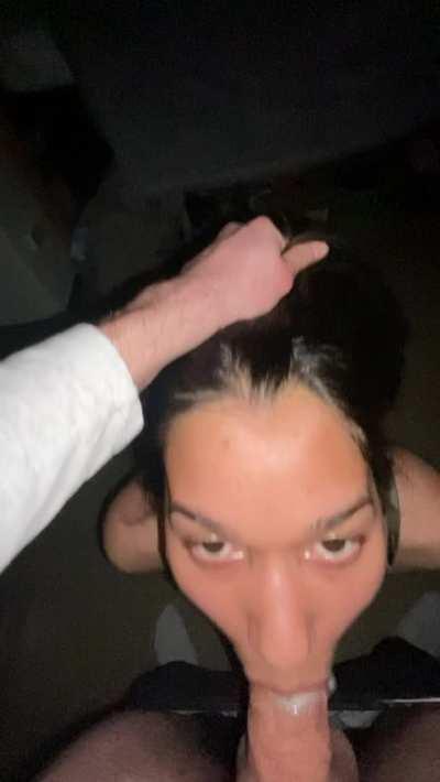 Desi babe absolutely loves sucking this huge cock