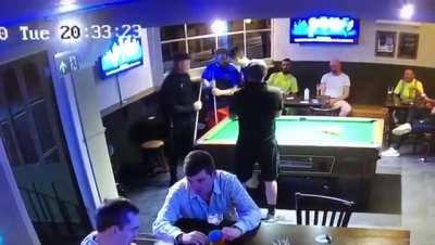 Don't mess around with billiard player.