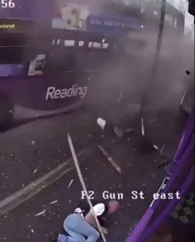 Man in the UK gets hit by a bus and walks it off.