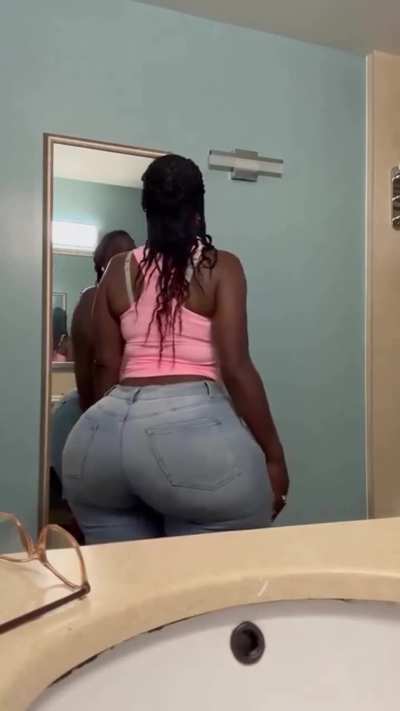 Extremely huge ass ebony