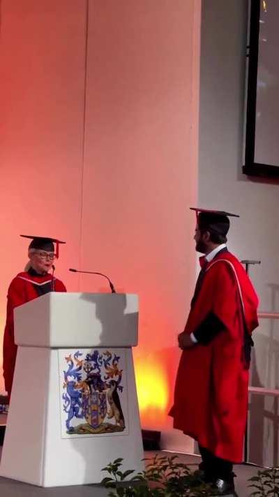 His daughter was so proud of him