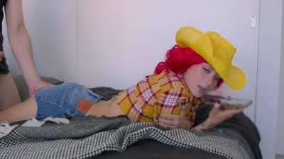 Jessie from Toy Story orders food from a Mexican restaurant...