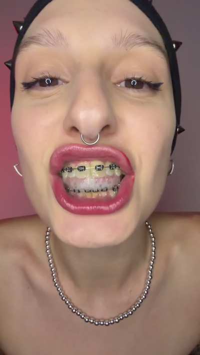 letting thick drool bubble out slow, teasing you with my messy spit