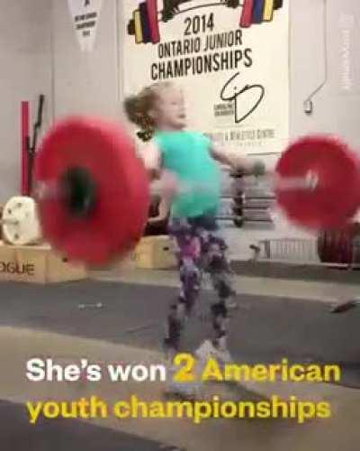This little girl Is a powerlifting Phenom
