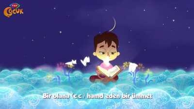 TRT'nin diğer alt kanalları yetmemiş gibi çocuk kanalında da çocuklara dini programlar sunuyorlar...