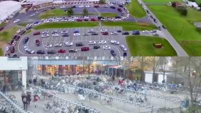 Arriving at school, USA vs Netherlands