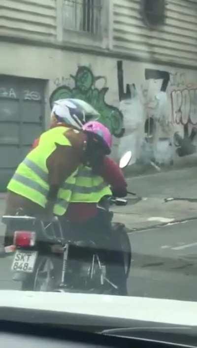 Firulais cumpliendo con todas las normas de seguridad.