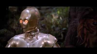 Anyone else think it was weird the way Leia kinda mushed Theepio's mouth?