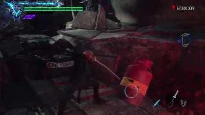 Vergil gets blown up