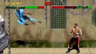 George Floyd and White Cop in Mortal Kombat