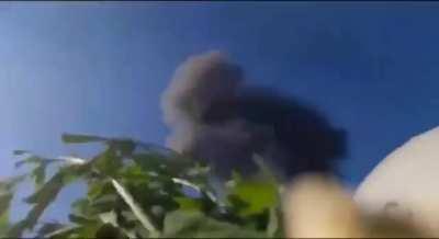 fpv video of the fighter jet getting shot and the pilot ejects