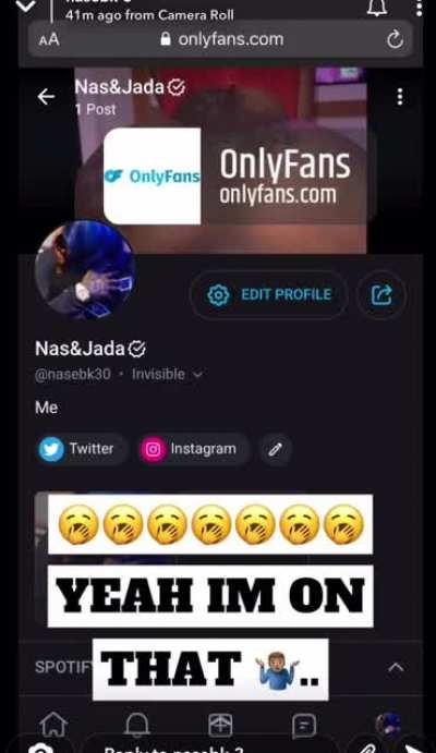 Nas made a Onlyfans with jada $50 is crazy tho