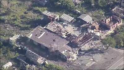 UA 80th Airborne Assault Brigade spotted a Russian tank parked in a garage, sending FPV strike drones to hit it. Per upload comments, intercepted Russian radio communications indicate the tank burned down. Published May 17, 2024 [Flipped Clips 3/4]