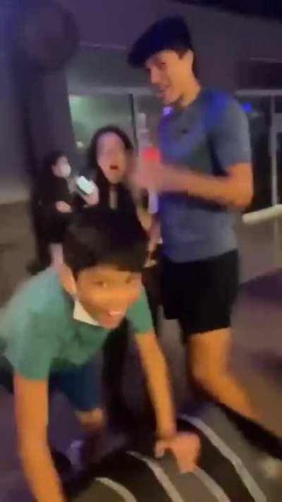 Swinging a golf club in a thunderstorm