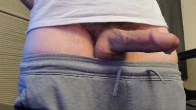 Had a massive hard on when out got home and started leaking precum, come lick it up for me