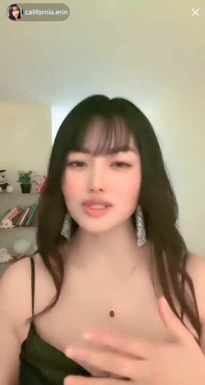 Low cut dress on low hanging boobs