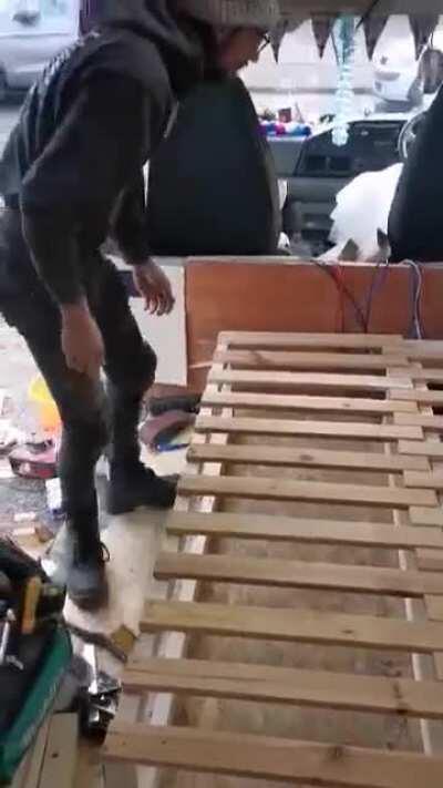 I built my first pull out bed!