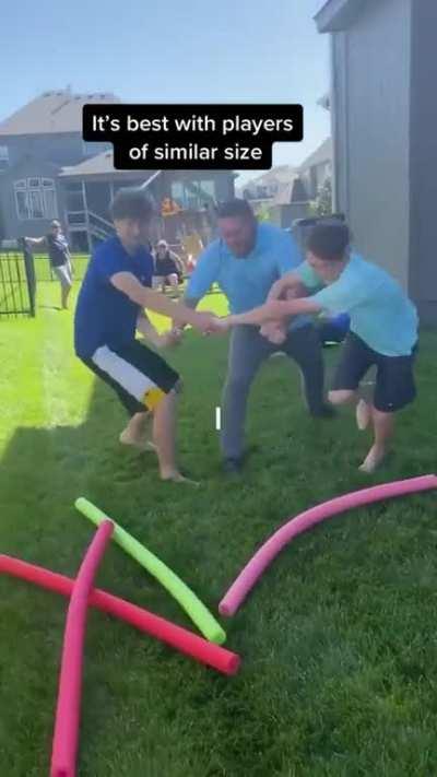 Just some dudes and a couple pool noodles