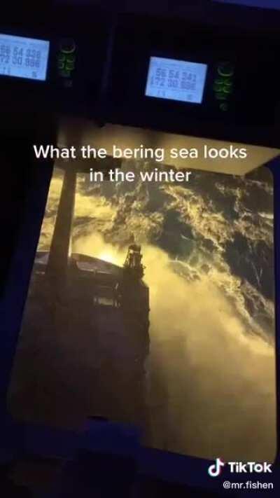 Rough waters in the Bering Sea