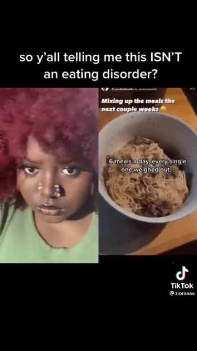 Labeling his 270 days of progress as an Eating Disorder