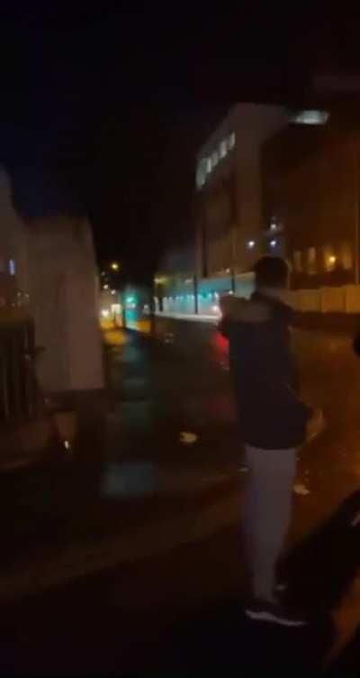 Idiots joy riding on Xmas day on Pearce St