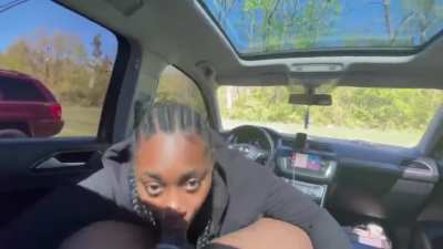Sit in the back seat