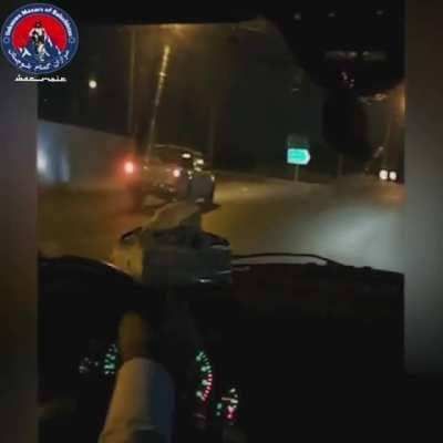 Video allegedly showing Balochi insurgents firing at an IRGC vehicle in Iran