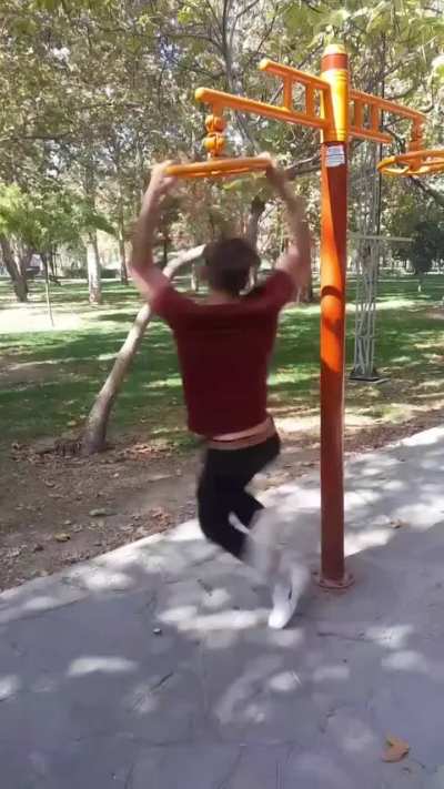 A guy does centrifugation