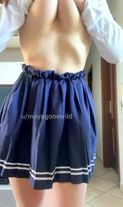 Are you into school girls with huge boobs?