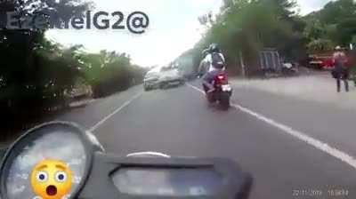Motorcyclists hit by pickup truck