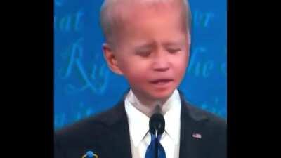 Baby Trump and Biden, debating, WITH HIGHER PITCHED VOICES!