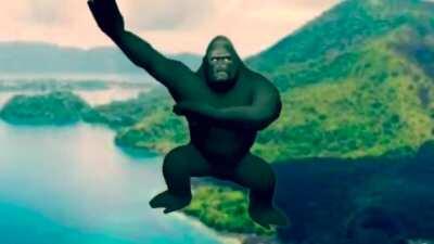 SAD DEATH OF A BIG KING KONG