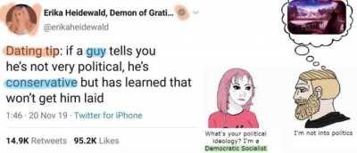 How can I explain her I'm a radical centrist?