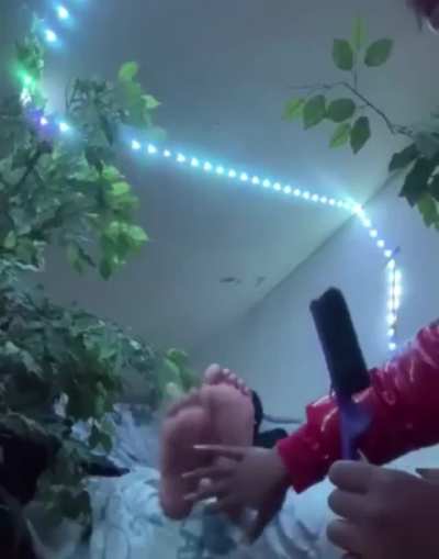 Two friends exploring some tickling 