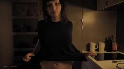 (oc) I love wearing black tshirts because it dissimulates the real kind of girl that I am