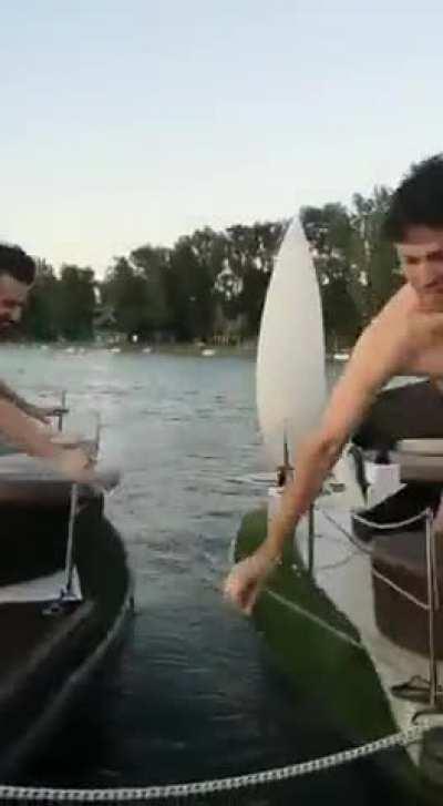 Docks can be pretty slippery