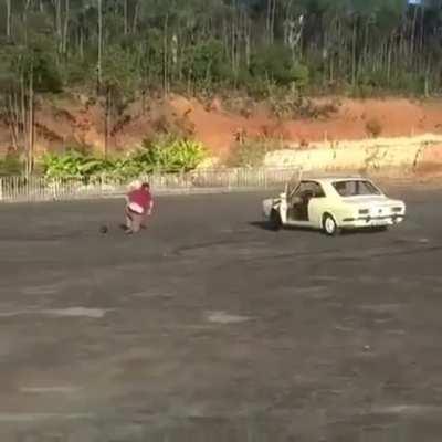 practicing bootlegger turns