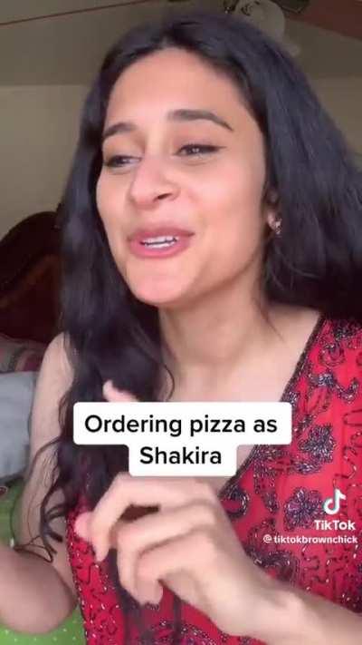 Shakira pizza order prank