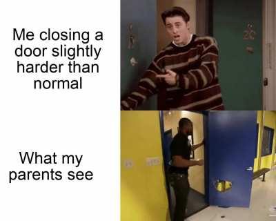 The door did not survive that one